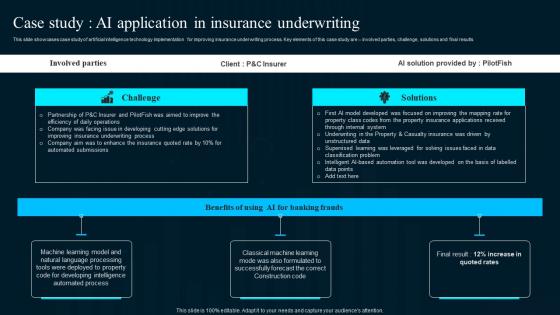 Case Study Ai Application In Insurance Artificial Intelligence Applications Download Pdf