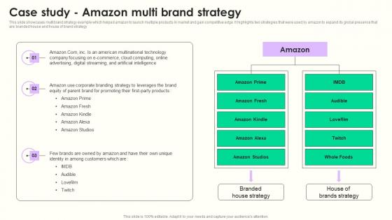 Case Study Amazon Multi Brand Maximizing Sales Via Online Brand Marketing Strategies Clipart Pdf