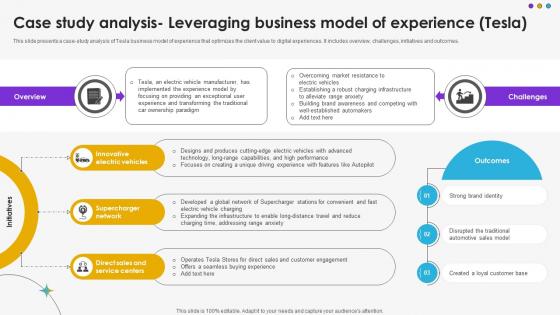 Case Study Analysis Leveraging Business Model Of Experience Tesla DT SS V Case Study Analysis Leveraging Business Model Of Experience Tesla DT SS V