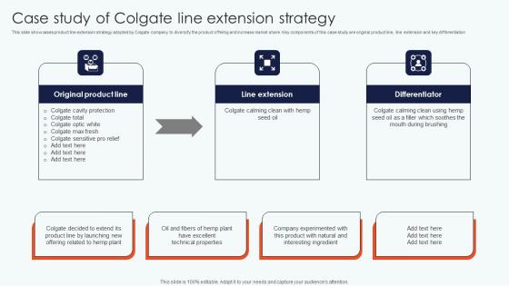 Case Study Colgate Line Extension Leveraging Horizontal Vertical Diversification Entering Mockup Pdf