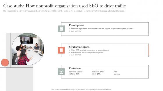 Case Study How Nonprofit Organization Used Seo Efficient Nonprofit Marketing Portrait Pdf