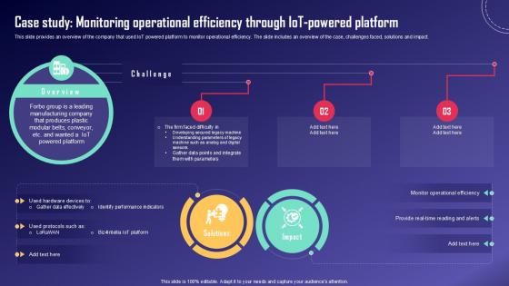 Case Study Monitoring Operational IoT Fleet Monitoring Ppt Template IoT SS V Case Study Monitoring Operational IoT Fleet Monitoring Ppt Template IoT SS V