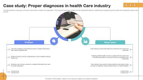 Case Study Proper Diagnoses In Importance Of Unstructured Data Ppt Example