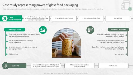 Case Study Representing Power Of Glass Food Packaging