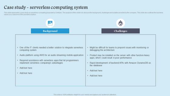 Case Study Serverless Role Serverless Computing Modern Technology Demonstration Pdf Case Study Serverless Role Serverless Computing Modern Technology Demonstration Pdf