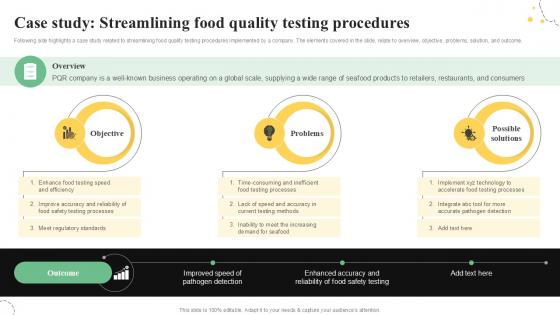 Case Study Streamlining Food Quality Control Guide For Food PPT Template Case Study Streamlining Food Quality Control Guide For Food PPT Template