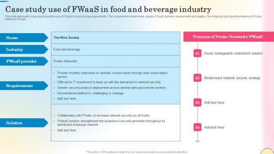 Case Study Use Of Fwaas In Food And Beverage Industry Network Security Pictures Pdf