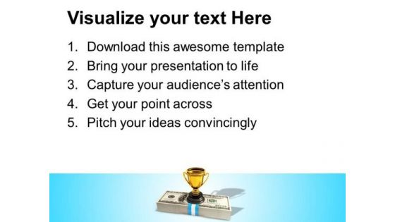 Cash And Trophy Award Winner PowerPoint Templates And PowerPoint Themes 1012