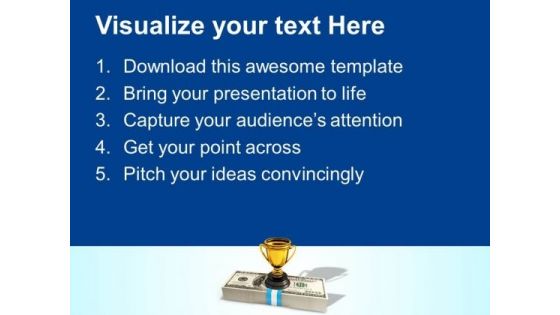 Cash And Trophy Award Winner PowerPoint Templates And PowerPoint Themes 1012