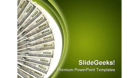 Cash Money Finance PowerPoint Background And Template 1210