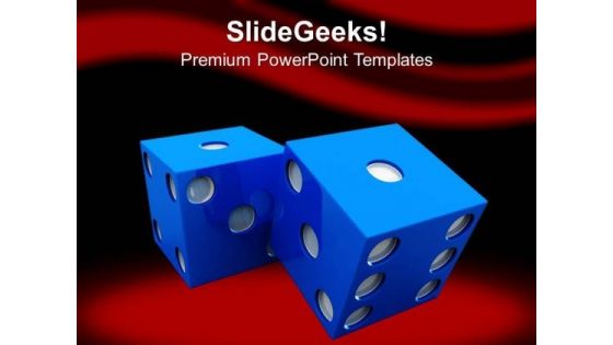 Casino Theme Dice To Show Lifestyle PowerPoint Templates Ppt Backgrounds For Slides 0413