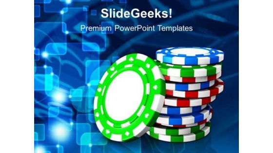 Casino Token Gambling Wealth PowerPoint Templates Ppt Backgrounds For Slides 1212
