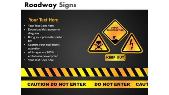 Caution Do Not Enter PowerPoint Slides And Editable Ppt Templates