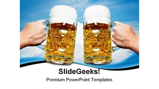 Celebrate Beers Festival PowerPoint Themes And PowerPoint Slides 0411