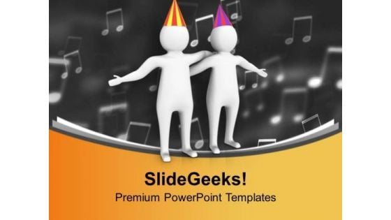 Celebrate Birthday With Friends PowerPoint Templates Ppt Backgrounds For Slides 0713