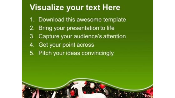 Celebrate Christmas With Beautiful Decoration PowerPoint Templates Ppt Backgrounds For Slides 0613