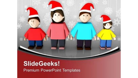 Celebrate Christmas With Family PowerPoint Templates Ppt Backgrounds For Slides 0413