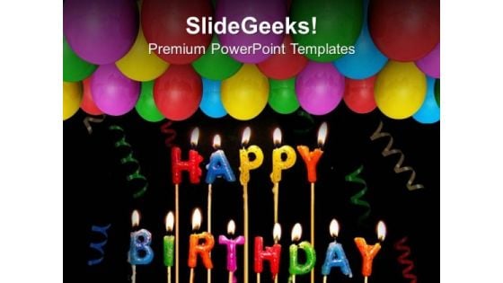 Celebrate Happy Birthday With Friends PowerPoint Templates Ppt Backgrounds For Slides 0513