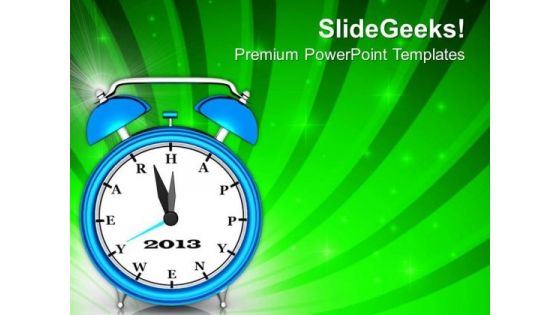 Celebrate New Year On Time PowerPoint Templates Ppt Backgrounds For Slides 0513