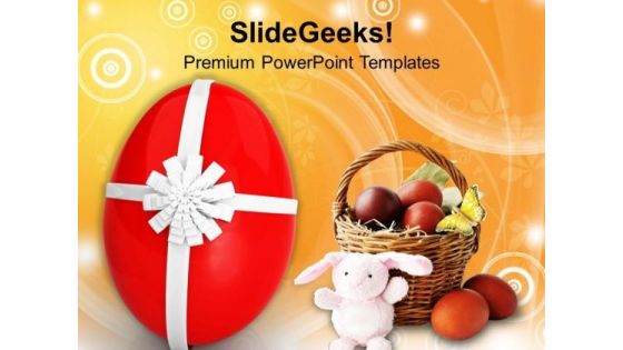 Celebrate This Easter With Gifts PowerPoint Templates Ppt Backgrounds For Slides 0313