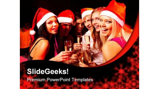 Celebration Christmas PowerPoint Template 0610