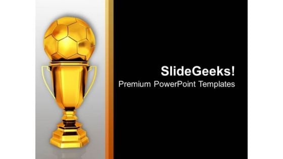 Celebration Theme With Winner Trophy PowerPoint Templates Ppt Backgrounds For Slides 0413