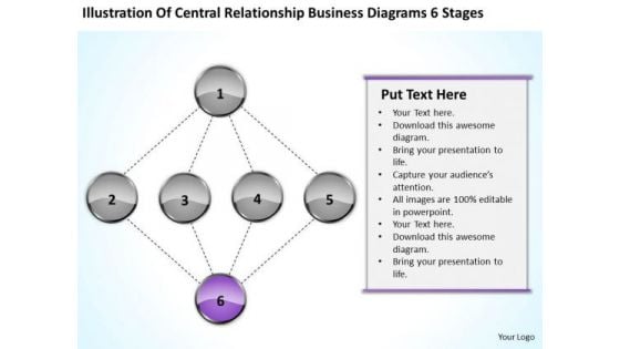 Central Relationship Business Diagrams 6 Stages Ppt Create Plan PowerPoint Templates