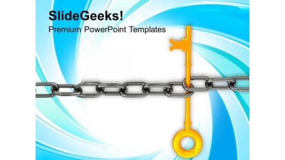 Chain And Key Teamwork Concept PowerPoint Templates Ppt Backgrounds For Slides 0113