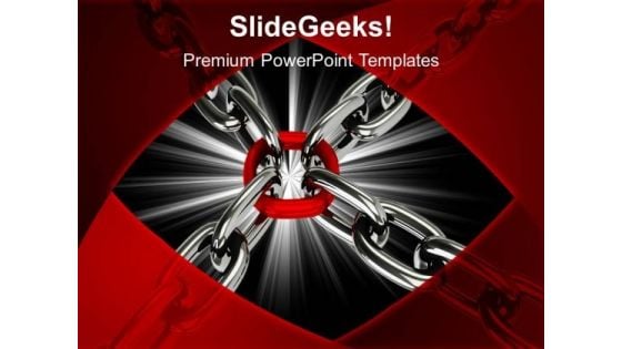 Chain Cross Security PowerPoint Templates And PowerPoint Themes 1012