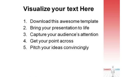 Chance And Luck People PowerPoint Template 0910