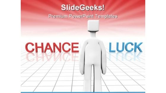 Chance And Luck People PowerPoint Template 0910