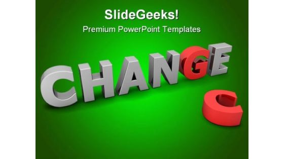 Chance To Change Business PowerPoint Template 1010