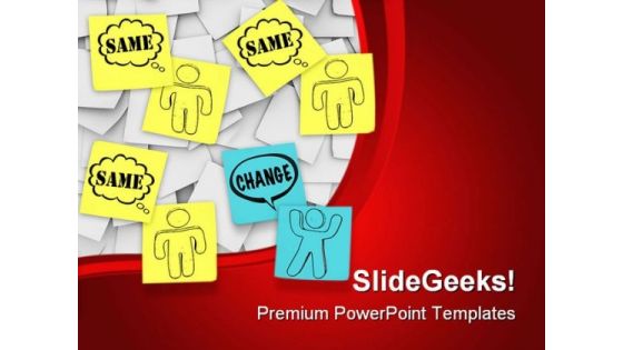 Change Same Sticky Notes Leadership PowerPoint Themes And PowerPoint Slides 0711 Change Same Sticky Notes Leadership PowerPoint Themes And PowerPoint Slides 0711