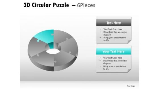 Changeable Colors 3d Circular Puzzle 6 Pieces PowerPoint Slides And Ppt Diagram Templates Changeable Colors 3d Circular Puzzle 6 Pieces PowerPoint Slides And Ppt Diagram Templates