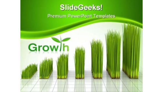 Chart Created With Green Grass Nature PowerPoint Templates And PowerPoint Backgrounds 0211