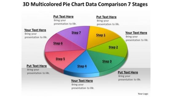 Chart Data Comparison 7 Stages Examples Of Business Plans For PowerPoint Slides