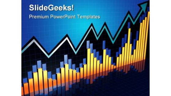 Chart Growth Business PowerPoint Template 0910