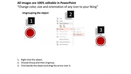 Chart Of Seven Circles With Icons PowerPoint Template