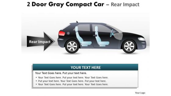 Chassis 2 Door Gray Car Side PowerPoint Slides And Ppt Diagram Templates