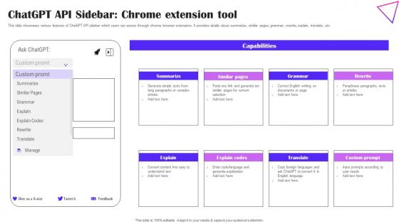 ChatGPT API Sidebar Chrome Extension Tool Creative Applications For Open AI Ideas Pdf