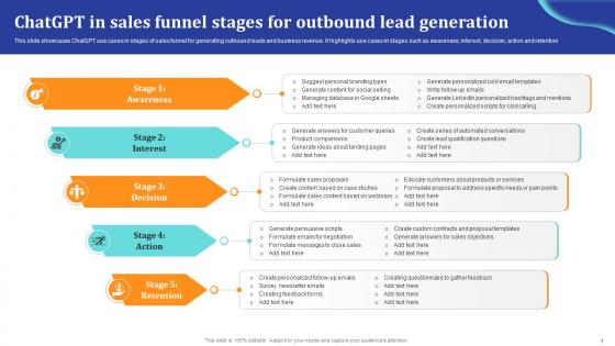 ChatGpt Comprehensive Guide ChatGpt In Sales Funnel Stages For Outbound Ppt Sample ChatGpt SS V ChatGpt Comprehensive Guide ChatGpt In Sales Funnel Stages For Outbound Ppt Sample ChatGpt SS V