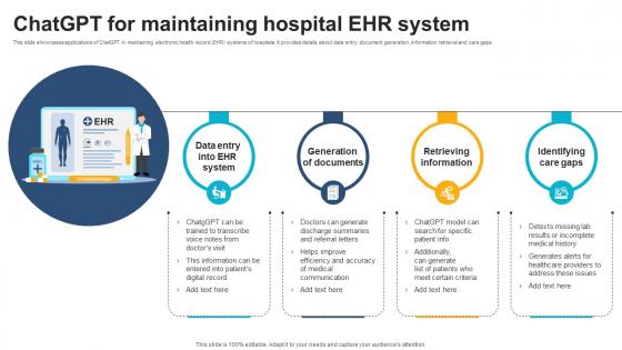 ChatGPT For Maintaining Hospital EHR System ChatGPT And Healthcare Innovation Enhancing AI SS V ChatGPT For Maintaining Hospital EHR System ChatGPT And Healthcare Innovation Enhancing AI SS V