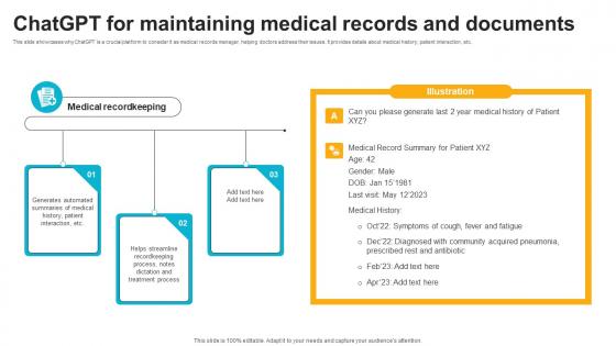 ChatGPT For Maintaining Medical Records ChatGPT And Healthcare Innovation Enhancing AI SS V ChatGPT For Maintaining Medical Records ChatGPT And Healthcare Innovation Enhancing AI SS V