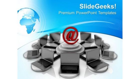 Chating And Emails Through Online Technology PowerPoint Templates Ppt Backgrounds For Slides 0713