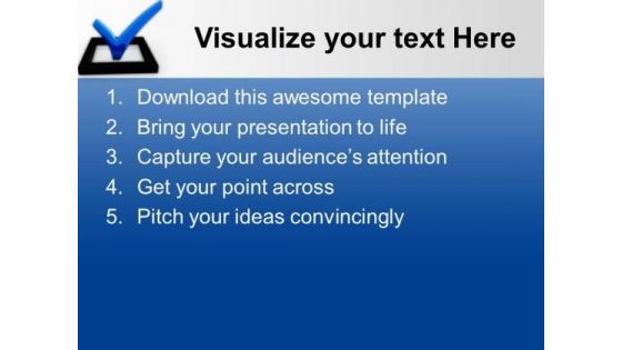 Check Box And Check Mark Marketing PowerPoint Templates And PowerPoint Themes 1012