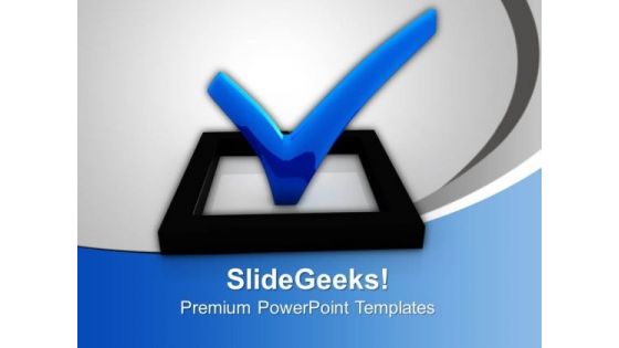 Check Box And Check Mark Marketing PowerPoint Templates And PowerPoint Themes 1012