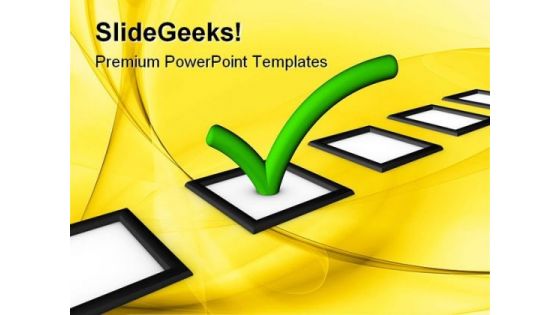 Check List Choices Business PowerPoint Themes And PowerPoint Slides 0611