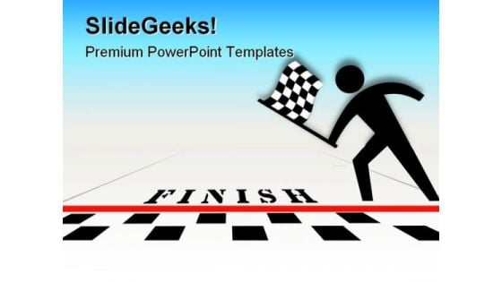 Checkered Flag Competition PowerPoint Templates And PowerPoint Backgrounds 0111