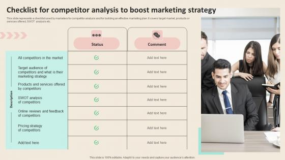 Checklist For Competitor Analysis To Boost Promotional Strategies To Increase Rules PDF