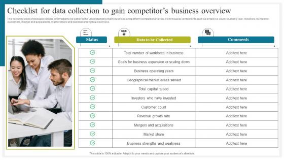 Checklist For Data Collection How To Conduct Competitive Assessment Brochure Pdf